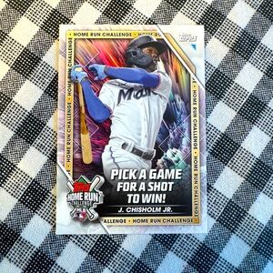 🚨HUGE SALE MUST GO🚨Brand New Y. Chisholm Jr. Topps Home Run Challenge Card